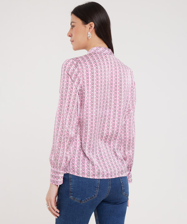 Blusa Corbatera Estampada