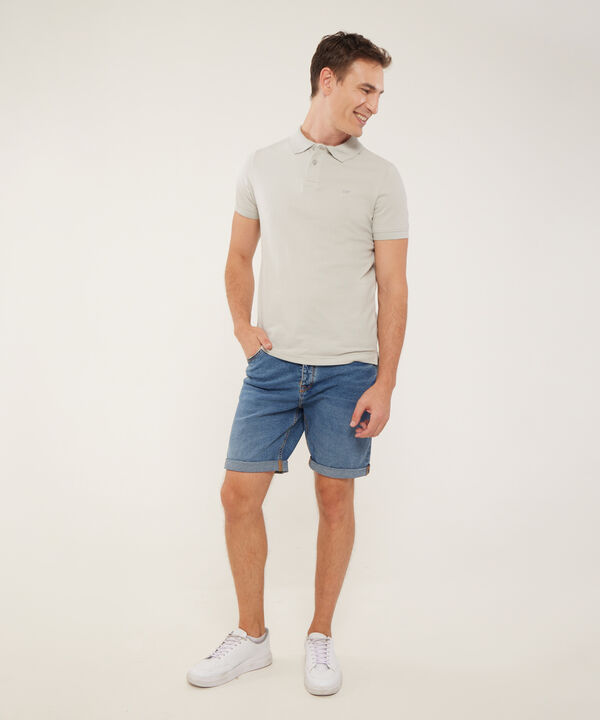 Bermuda En Denim Con Guardapolvos