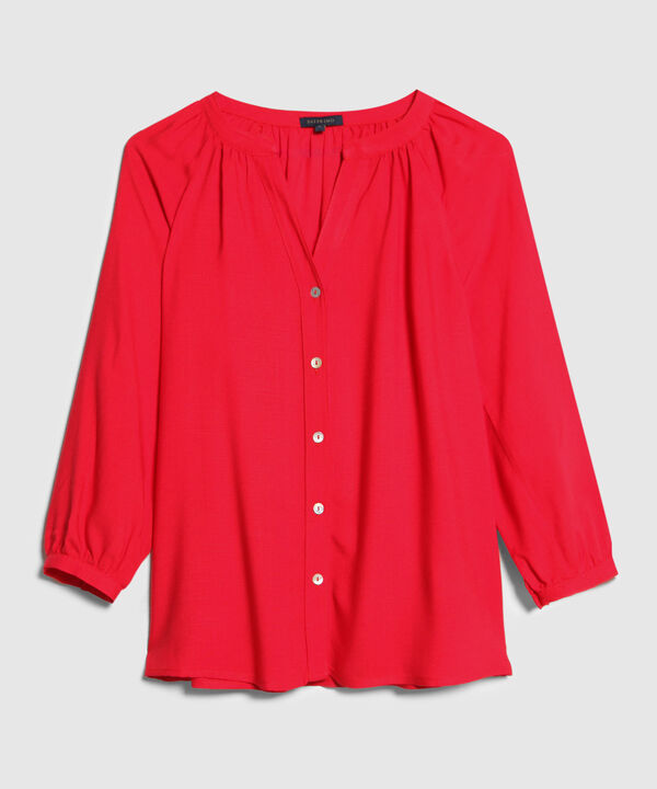 Blusa Manga 3/4 Cuello Neru Unicolor