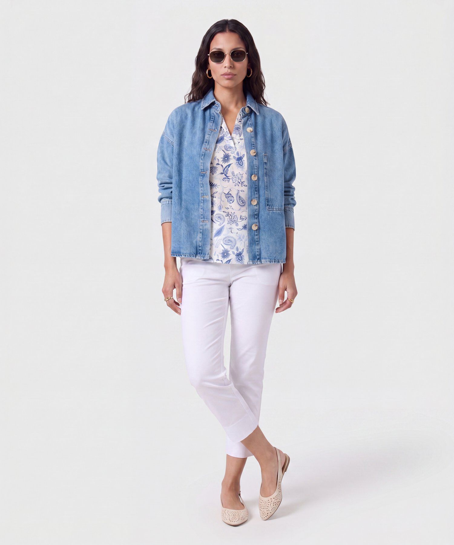 Blusa Camisera Manga Corta Para Mujer