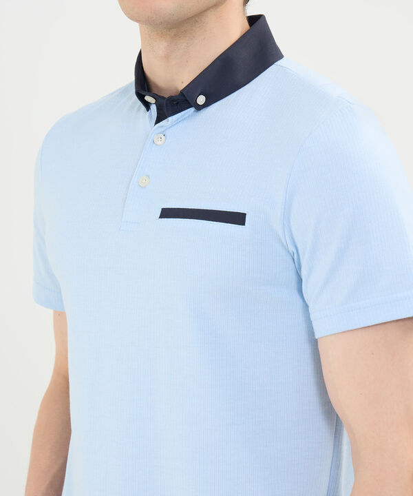 Polo Cuello Duro con Bolsillo