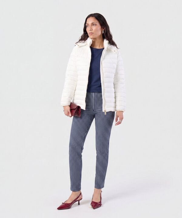 Chaqueta Acolchada Con Capota Para Mujer