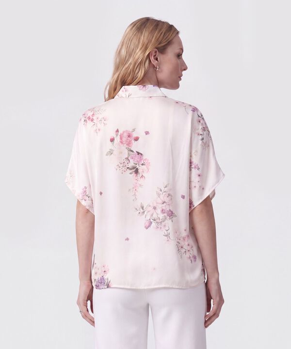 Blusa Manga Corta Fluida Mujer