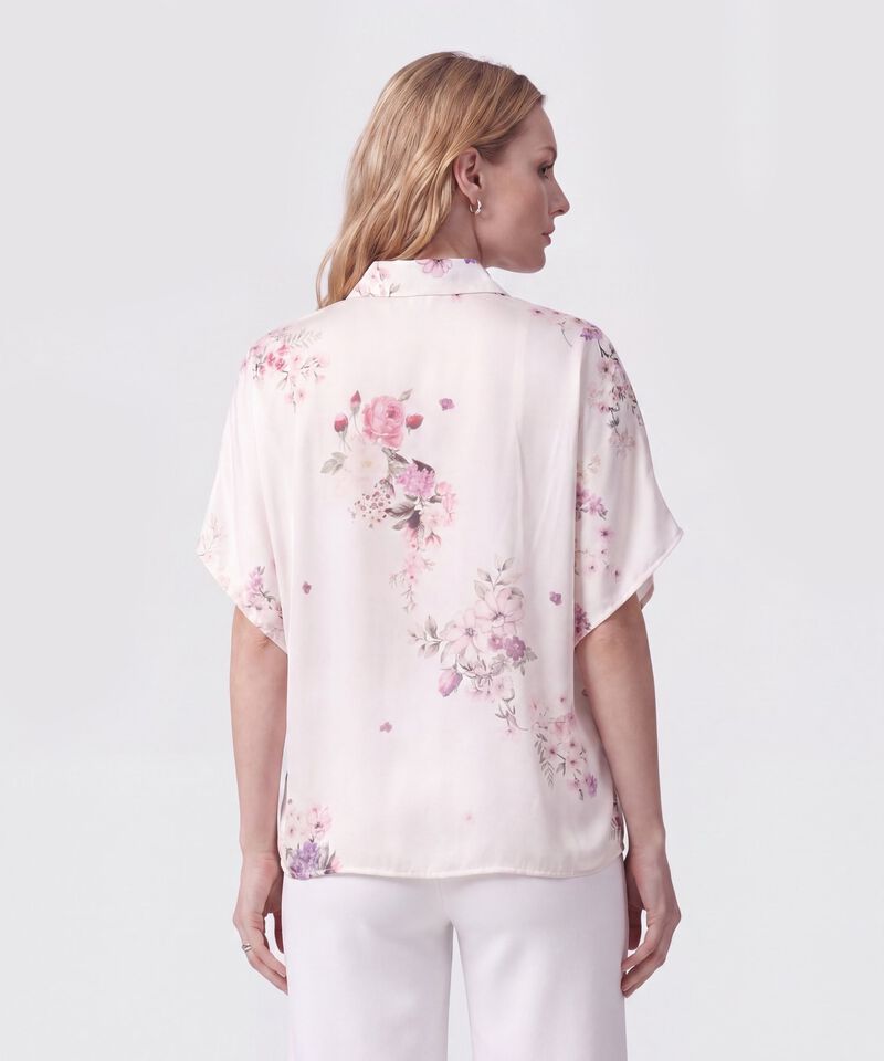 Blusa Manga Corta Fluida Mujer
