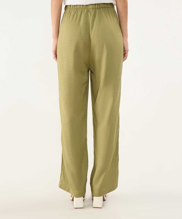 Pantalón Fluido en Efecto Lino