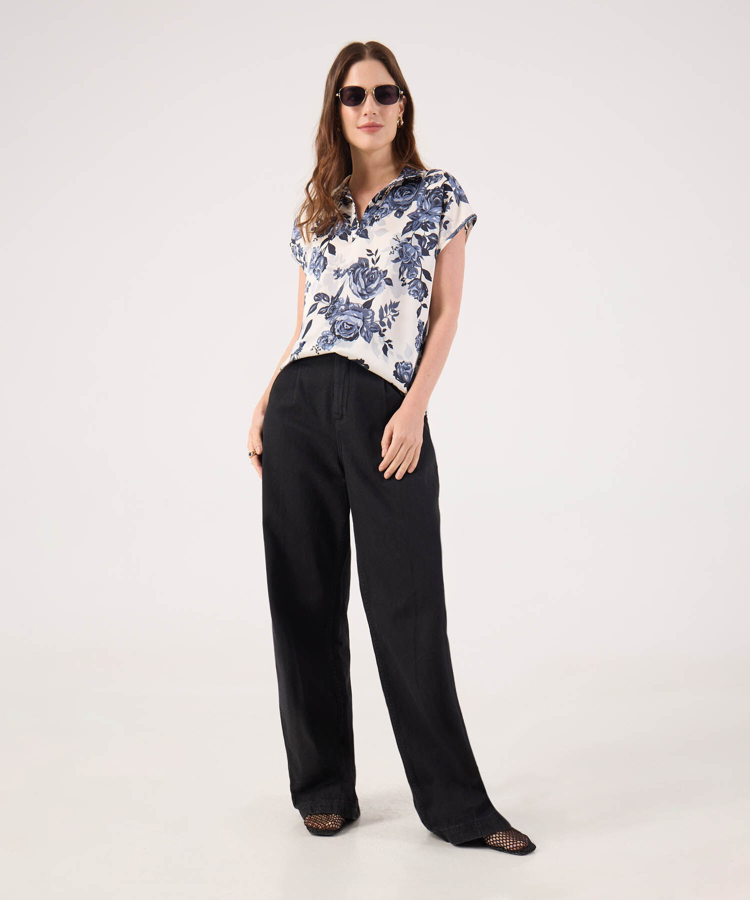 Blusa Con Estampado Floral 