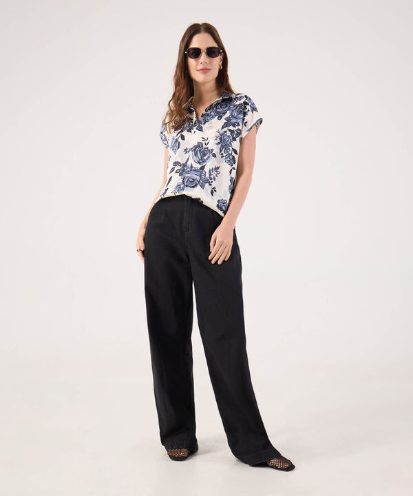 Blusa Con Estampado Floral  image number null