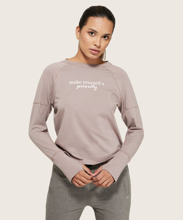 Buzo De Mujer, Cuello Redondo, Manga Rodada, Con Estampado Gráfico