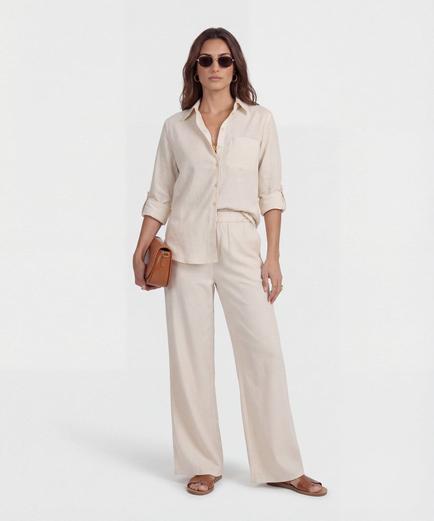 Camisa Con Manga Remangable Para Mujer