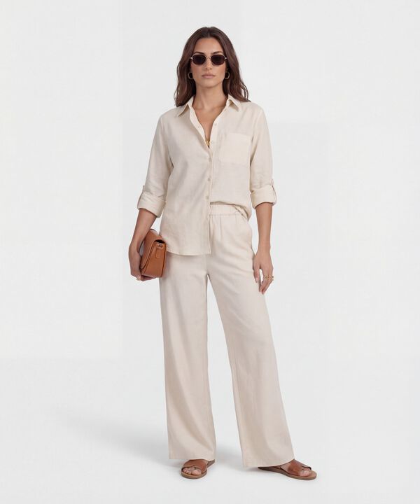 Camisa Con Manga Remangable Para Mujer