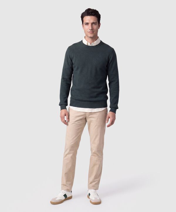 Saco Tejido De Cuello Redondo Para Hombre