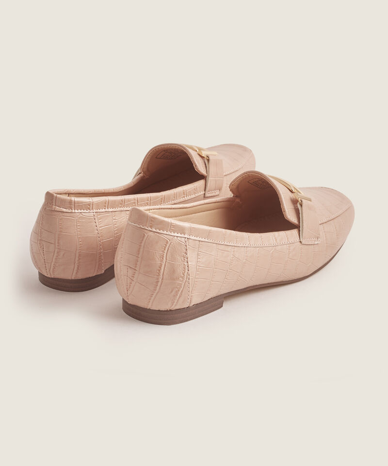 Mocasines Con Textura Y Herraje Para Mujer