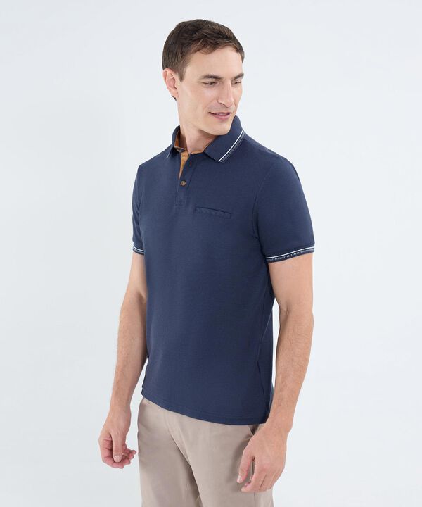 Polo Unicolor Para Hombre image number null