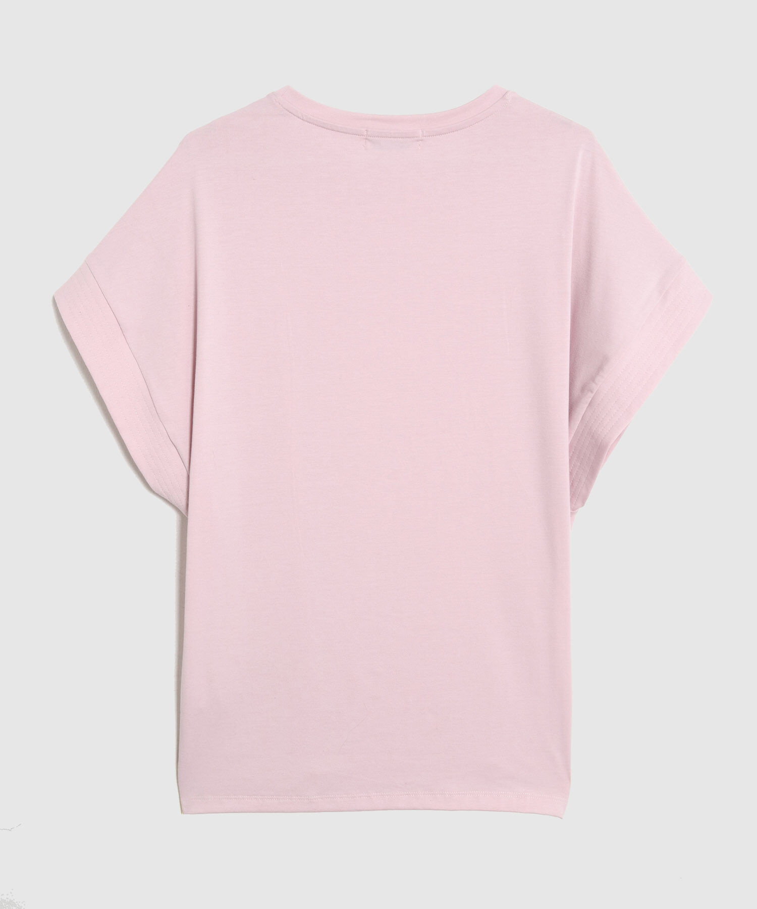 Camiseta Manga Corta Con Doblez Para Mujer Curvy