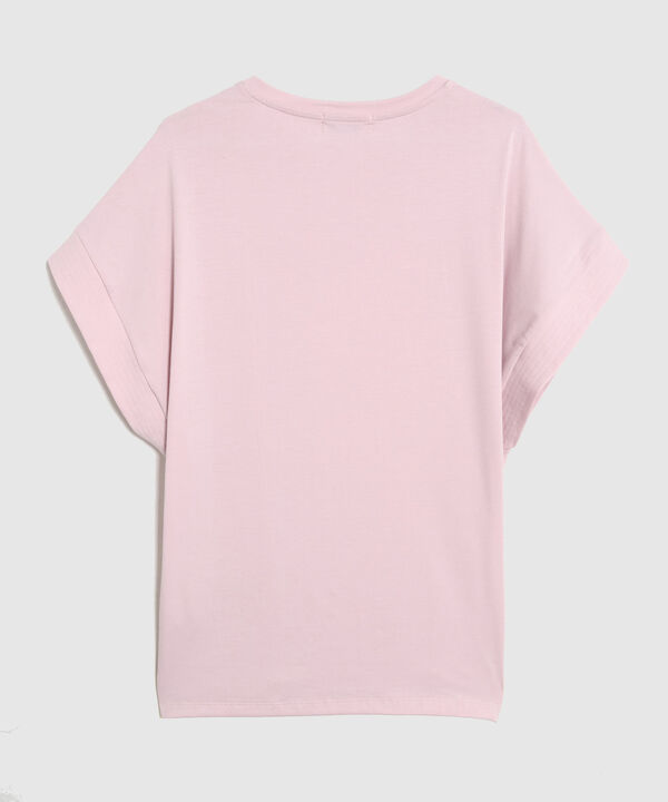 Camiseta Manga Corta Con Doblez Para Mujer Curvy