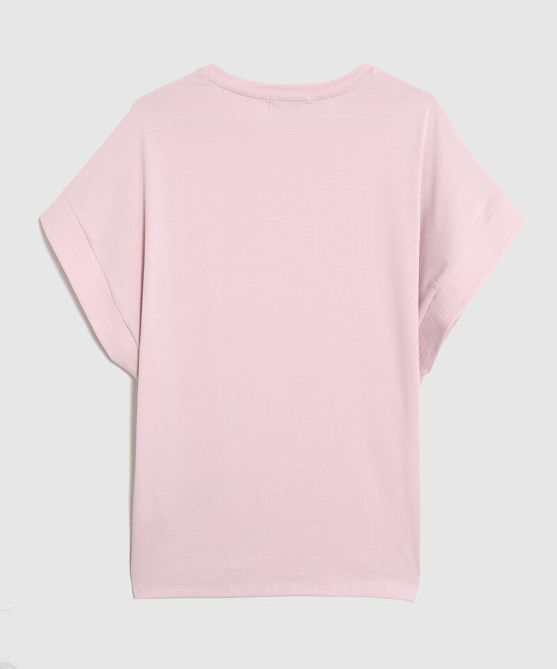 Camiseta Manga Corta Con Doblez Para Mujer Curvy