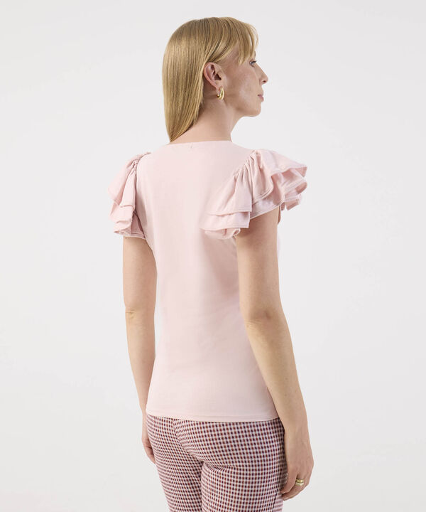 Blusa Para Mujer con Hombros con Volantes