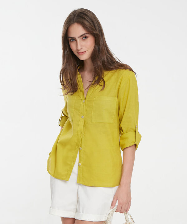 Blusa Manga Larga Unicolor image number null
