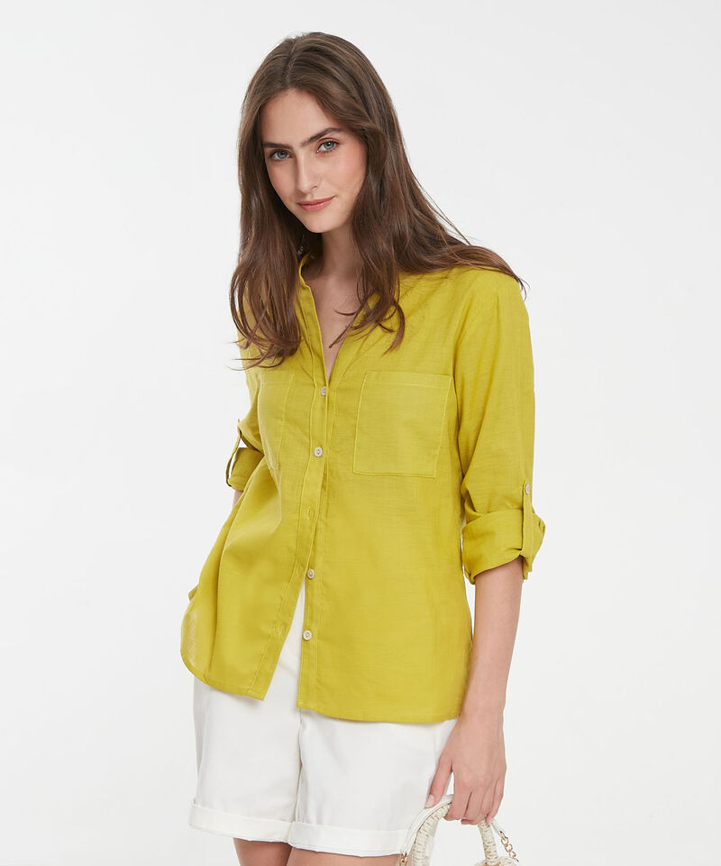 Blusa Manga Larga Unicolor