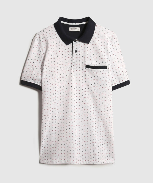 Polo Manga Corta Estampada