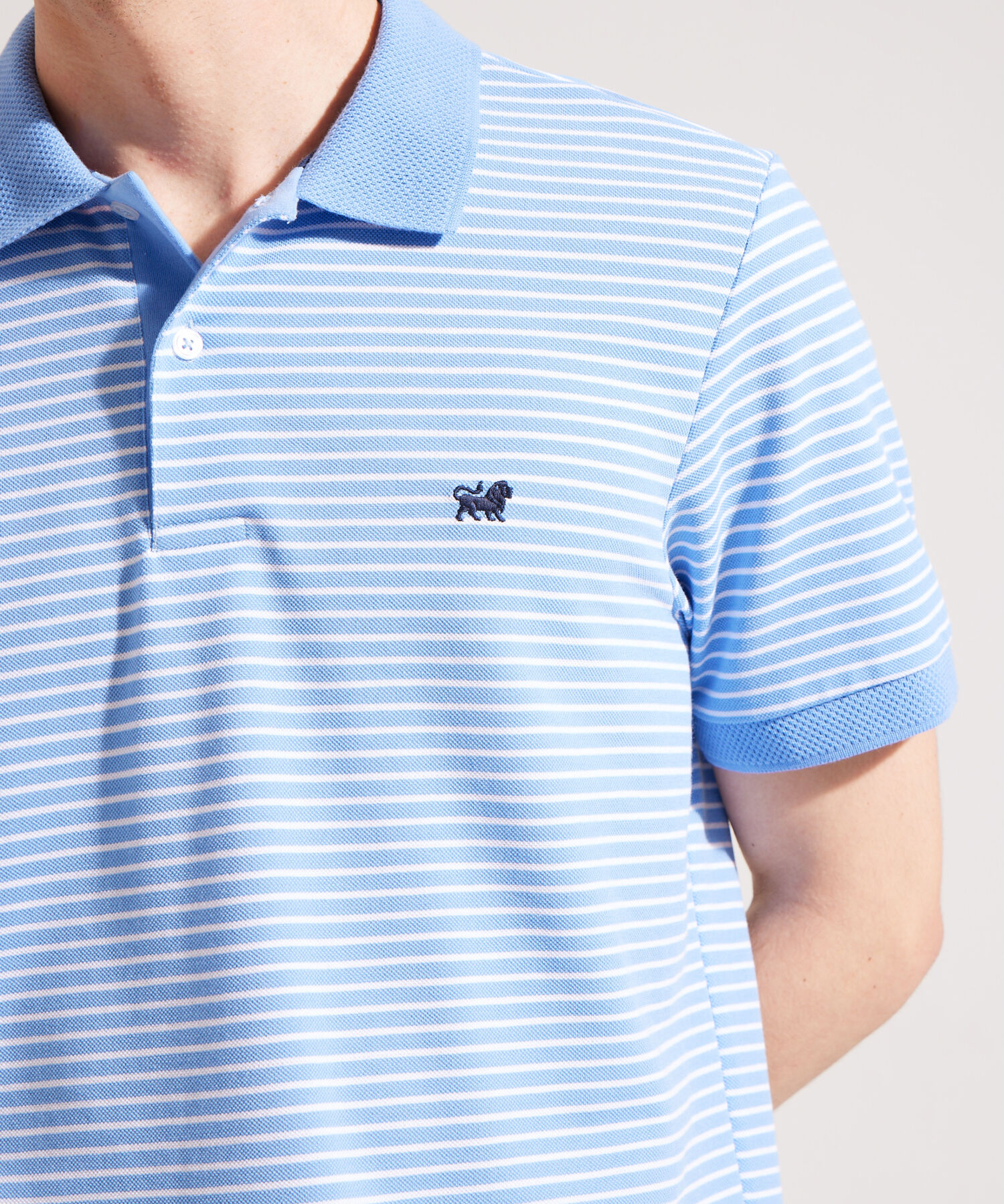 Polo Cuello Tejido Preteñido Bicolor Continuo