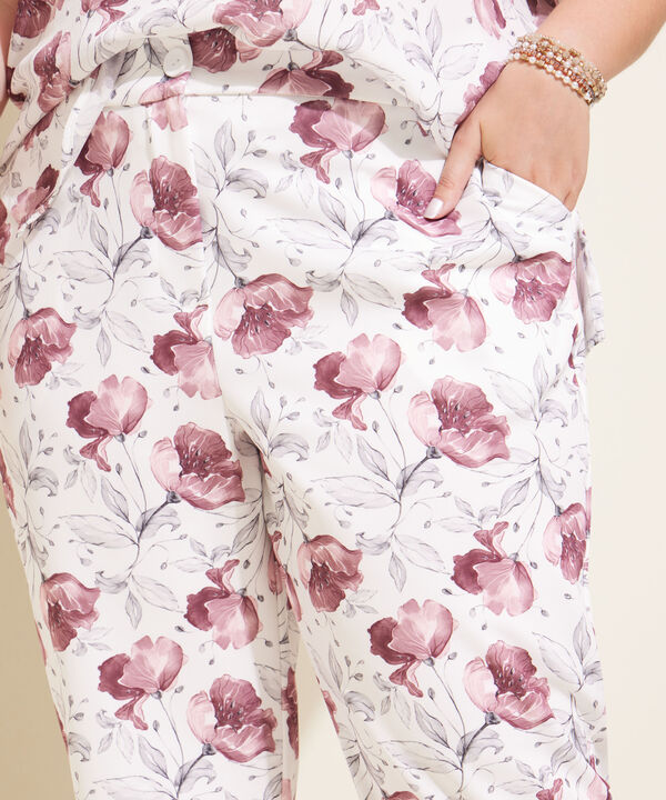 Pantalon Estampado Con Elastico En Posterior
