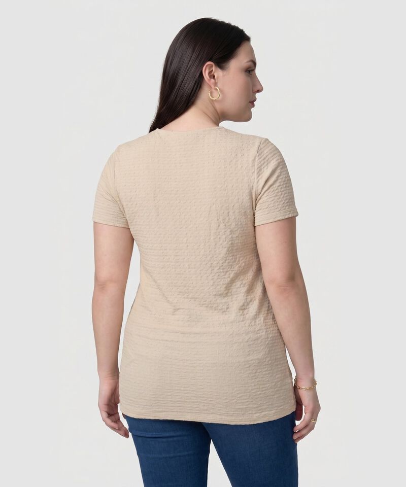 Camiseta Texturizada Ajustada Mujer Curvy