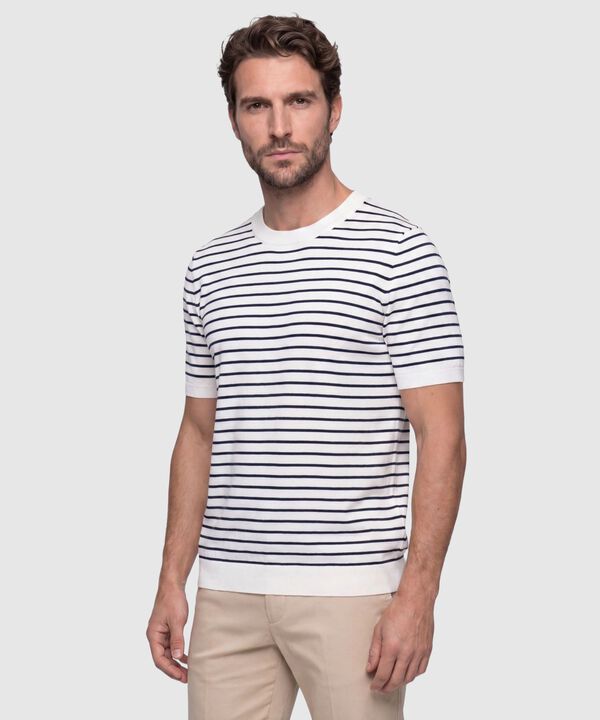Camiseta Tejida Cuello Redondo Hombre image number null