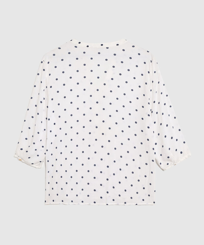 Blusa De Cuello En V Con Perilla Frontal Para Mujer