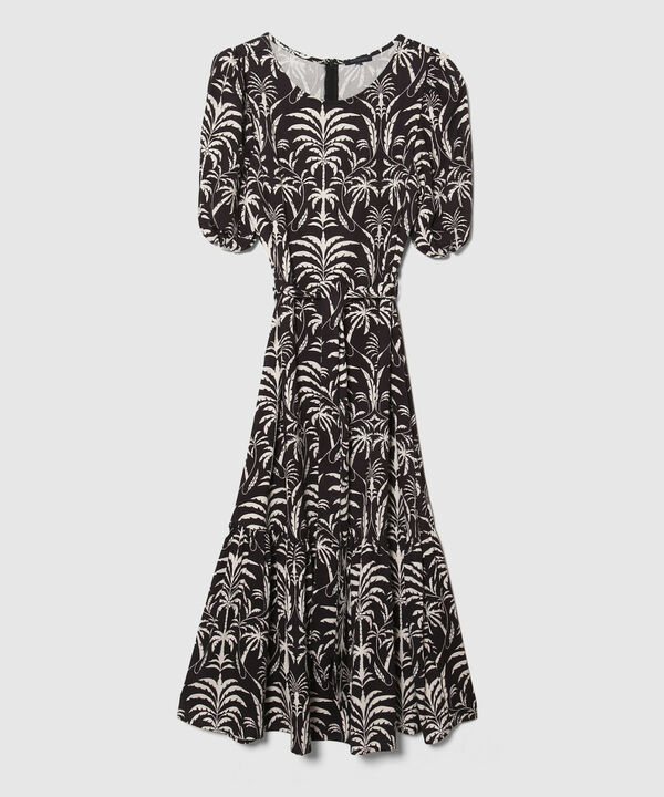 Vestido Manga Corta Estampado