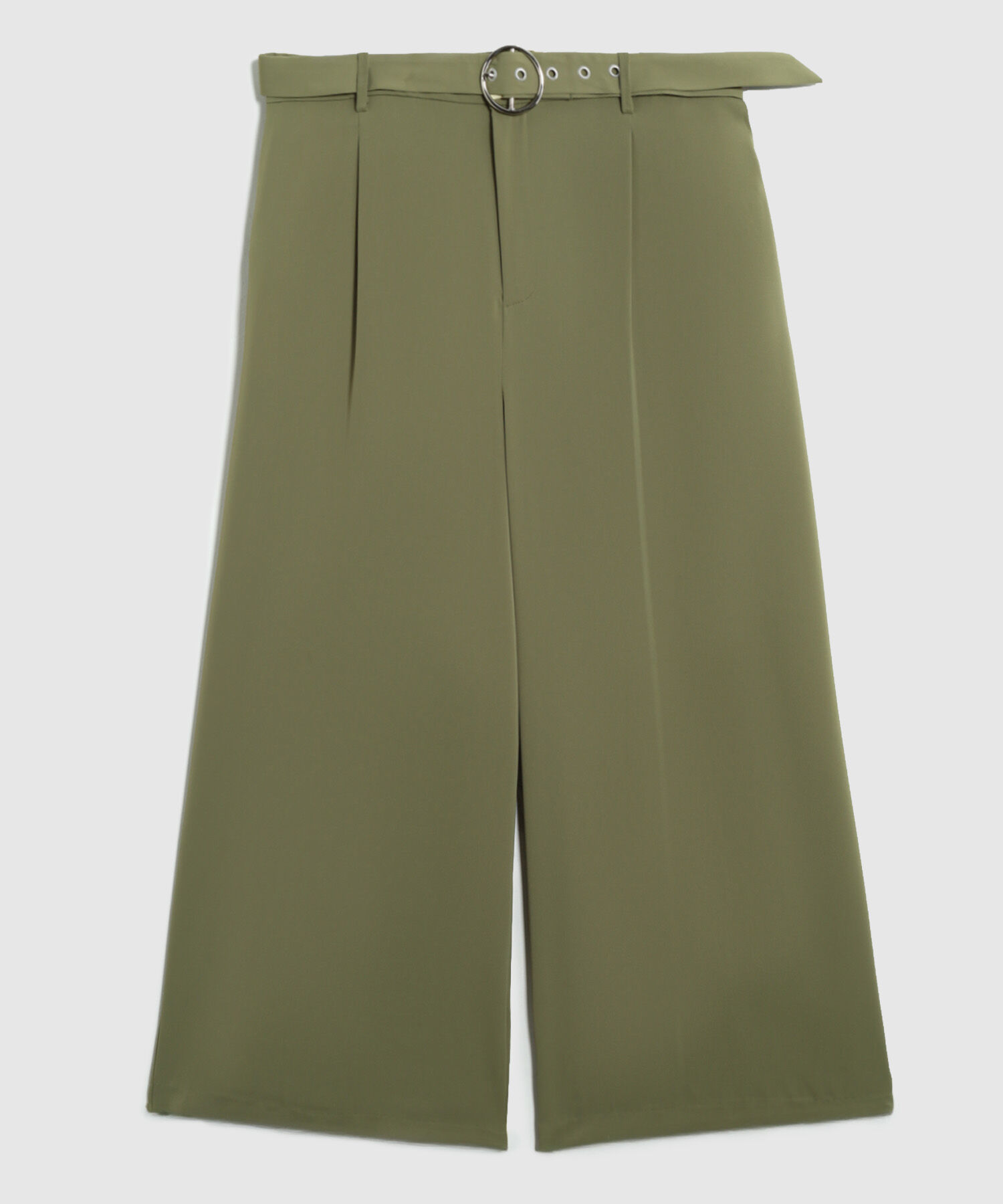 Pantal&oacute;n Unicolor Con Cintur&oacute;n Para Mujer Curvy