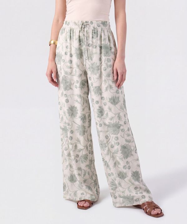 Pantal&oacute;n Fluido Con El&aacute;stico Para Mujer