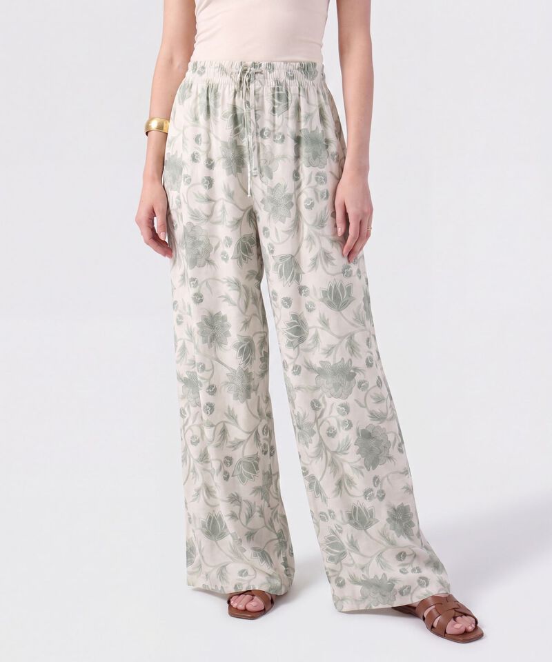 Pantal&oacute;n Fluido Con El&aacute;stico Para Mujer