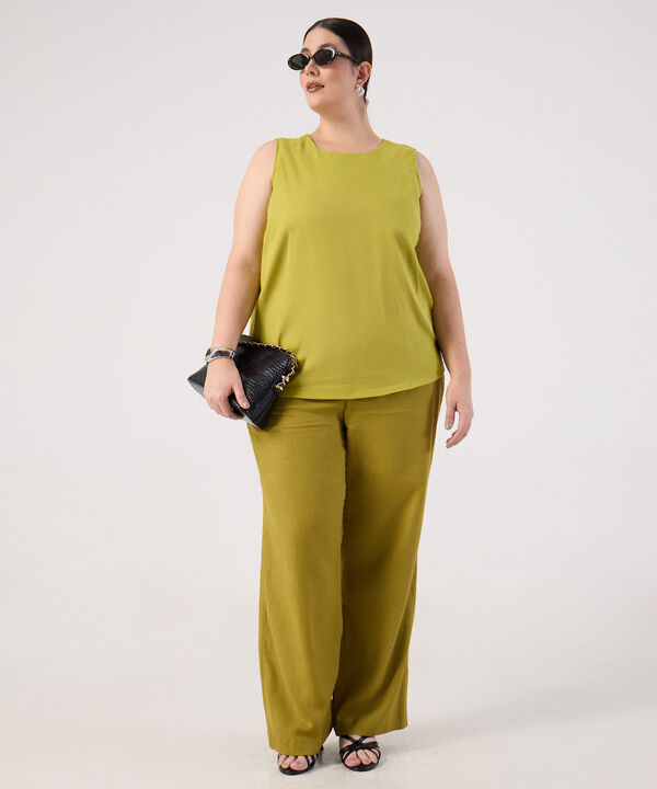 Blusa manga sisa para mujer curvy image number null