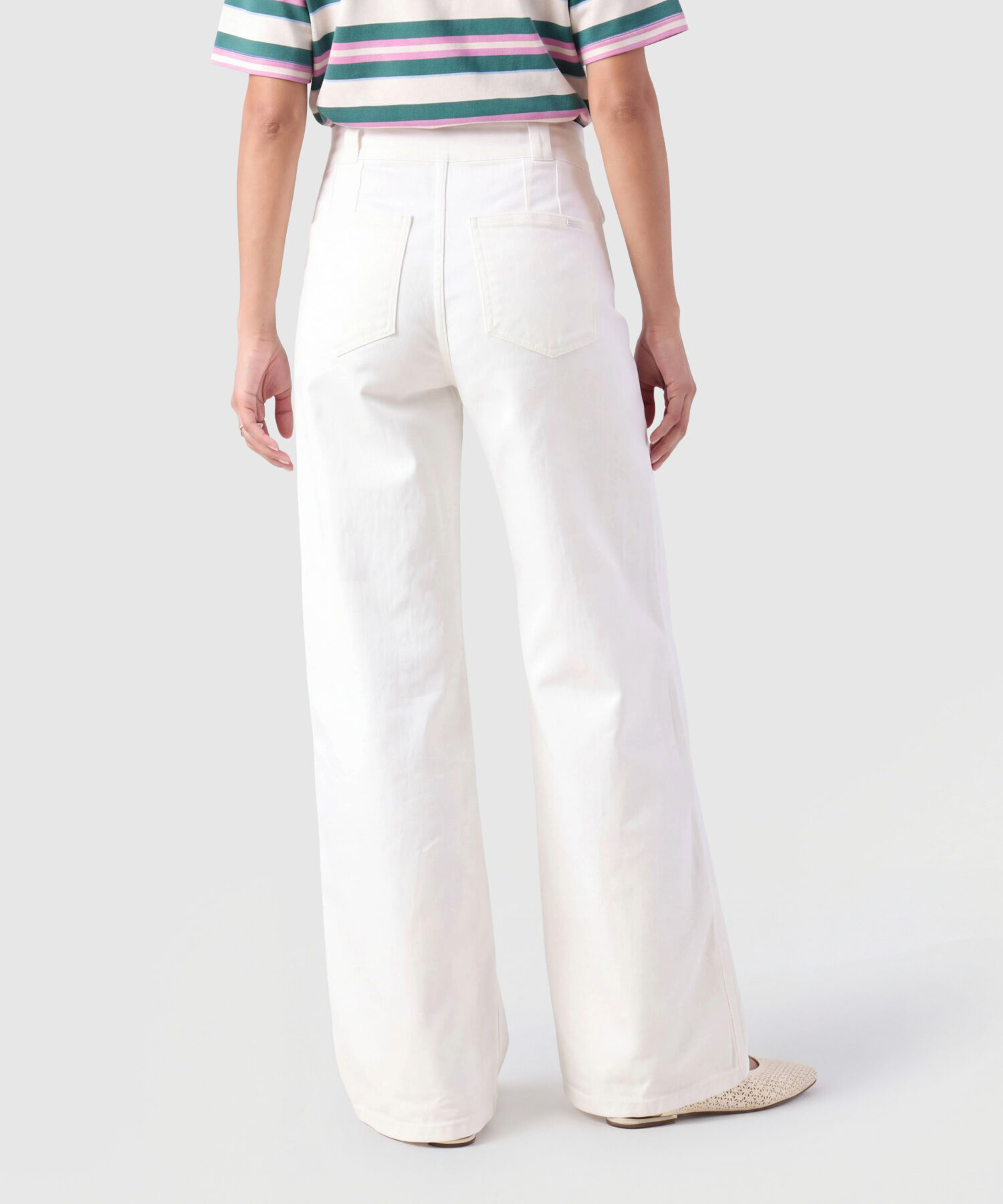 Jean Wide Leg Tiro Alto Para Mujer