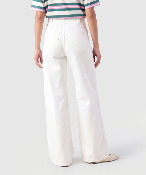 Jean Wide Leg Tiro Alto Para Mujer