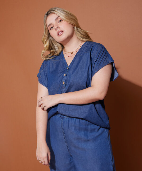 Blusa Con Cuello En V