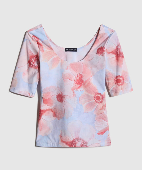 Camiseta Estampada Manga Corta Al Codo