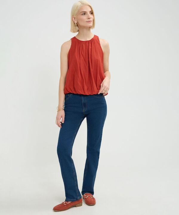 Blusa Unicolor Silueta Globo