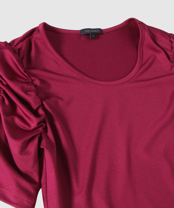 Camiseta Manga Corta en Ruche image number null
