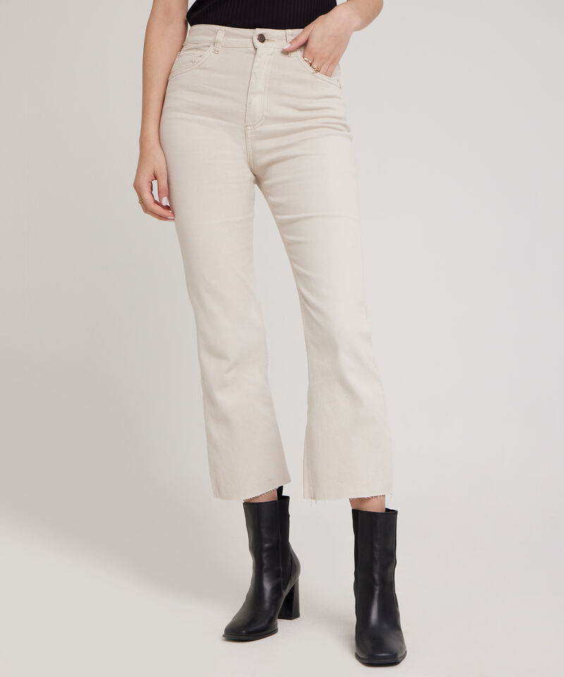 Jean Cropped Flare Tono Crudo