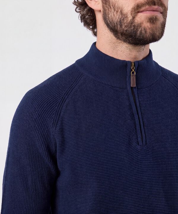 Su&eacute;ter De Hombre Con Cremallera Y Textura