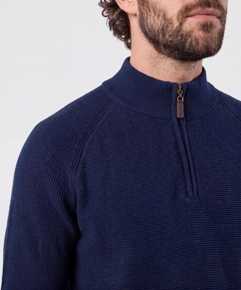Su&eacute;ter De Hombre Con Cremallera Y Textura