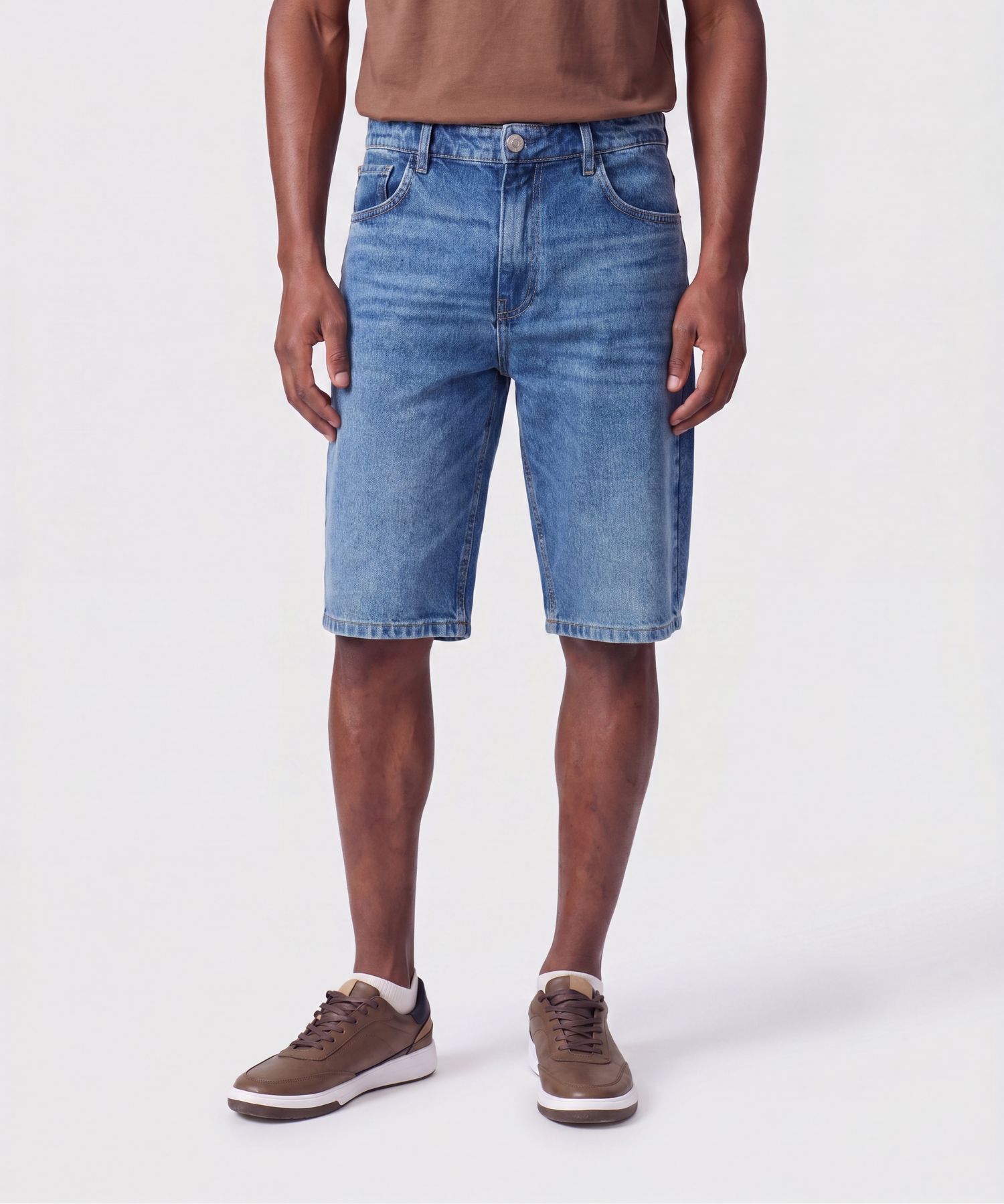 Bermuda Denim Cinco Bolsillos Hombre