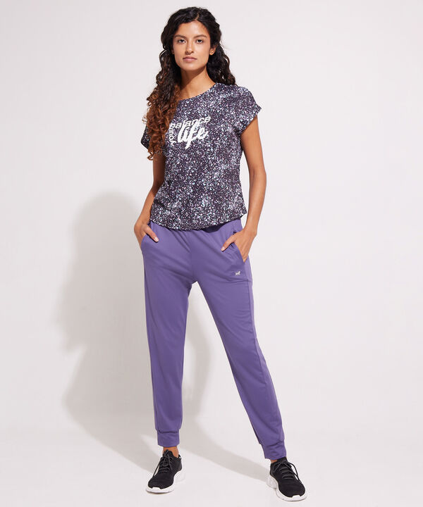 Pantalón Con Cortes Laterales Y Bolsillos