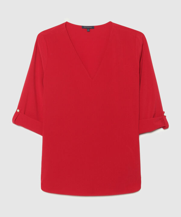 Blusa Unicolor Manga 3/4