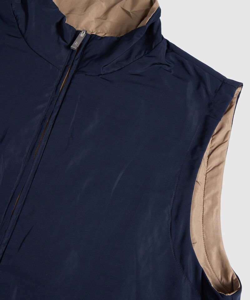 Chaleco Reversible con Cuello Alto para Hombre