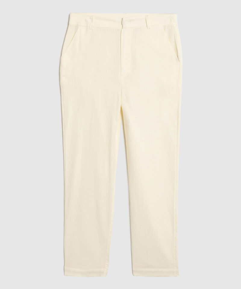 Pantal&oacute;n Chino De Tiro Alto Para Mujer