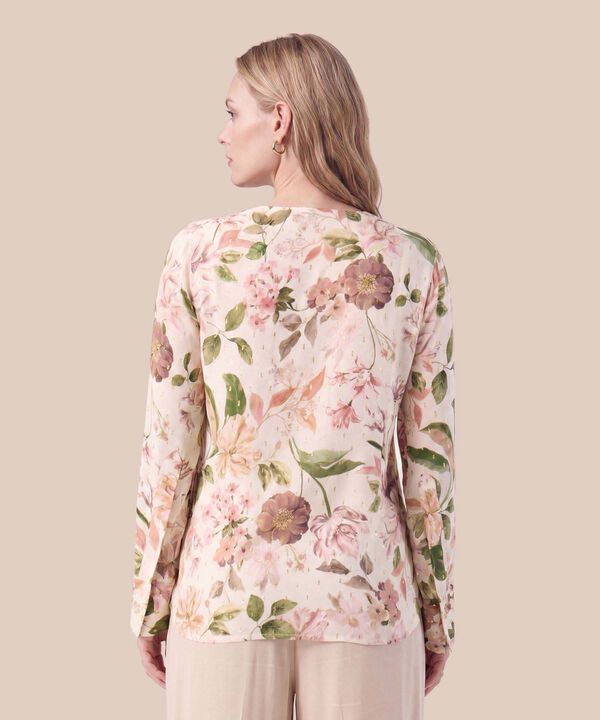 Blusa Escote En V Con Bot&oacute;n Para Mujer