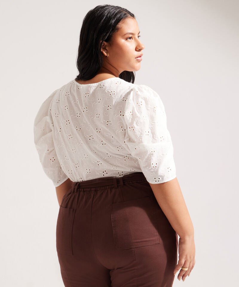 Blusa Manga al Codo Texturizada